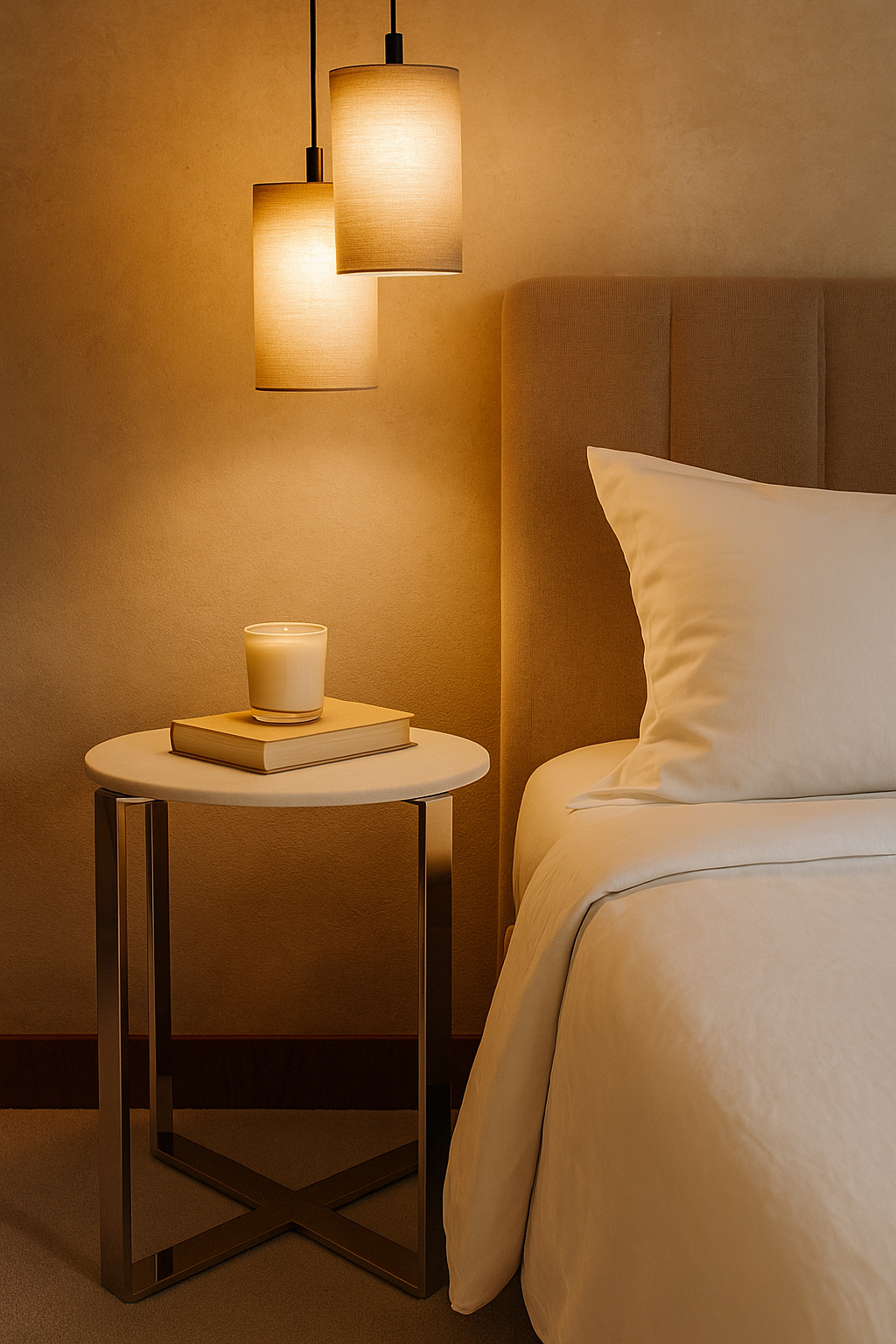 Silver Frame Marble Top Table