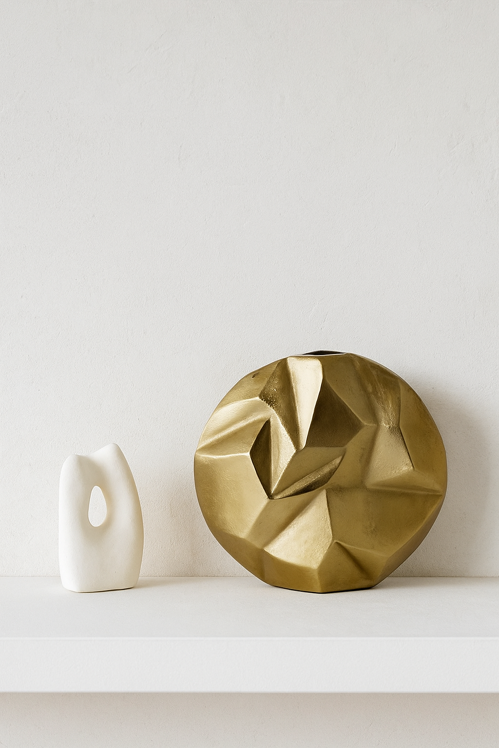 Geometric Gold Vase