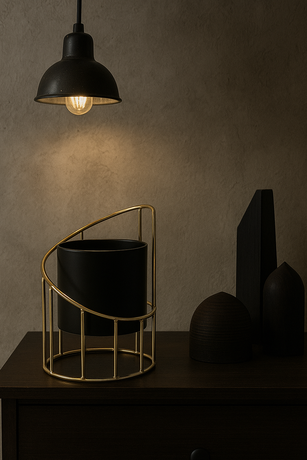 MODERN WAVE STYLE PLANTER/ CANDLEHOLDER