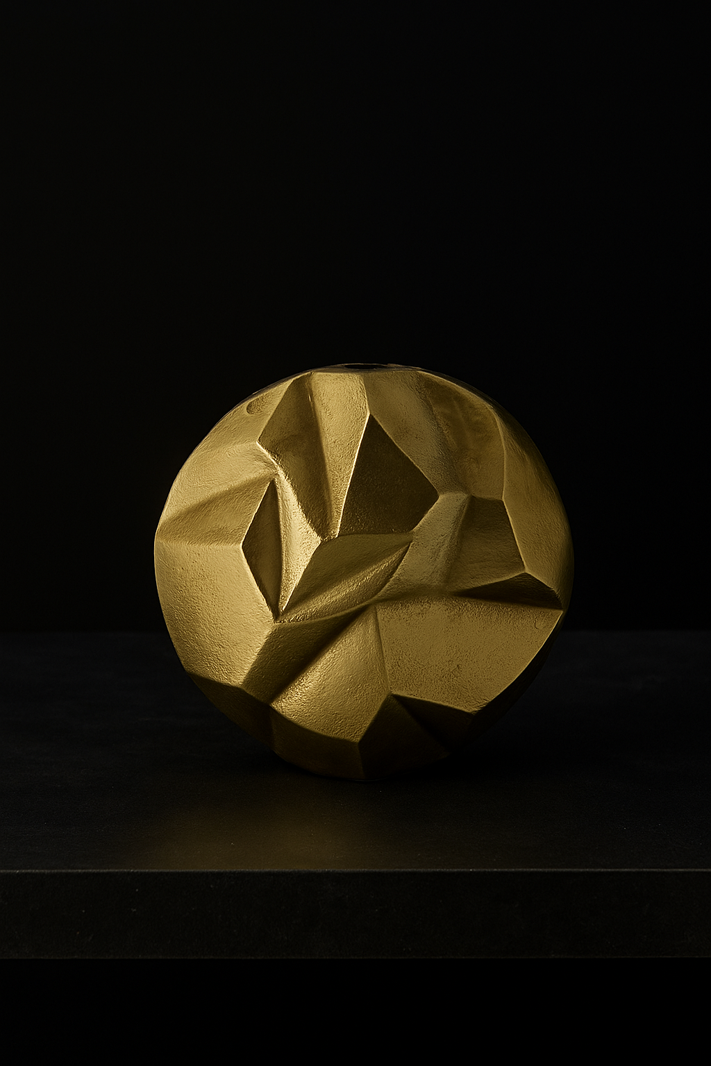 Geometric Gold Vase
