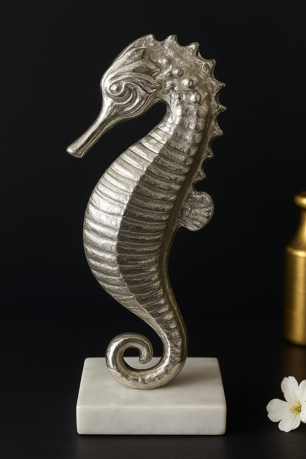 SEA HORSE WITH MARBLE BASE
