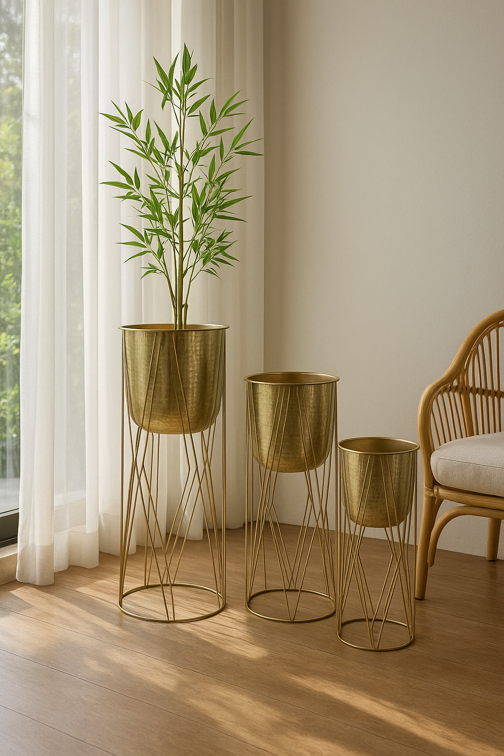 GOLDEN LUX PLANTER (SET OF 3)