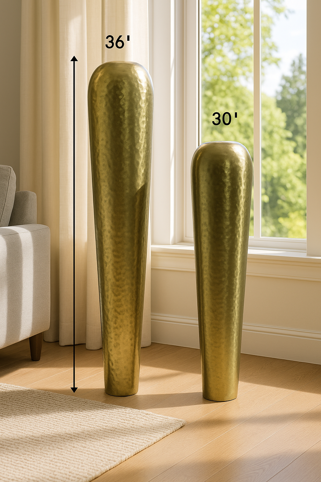GOLDEN TAPER VASE