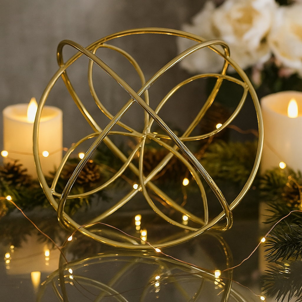 Ecliptic Gold Wire Sphere