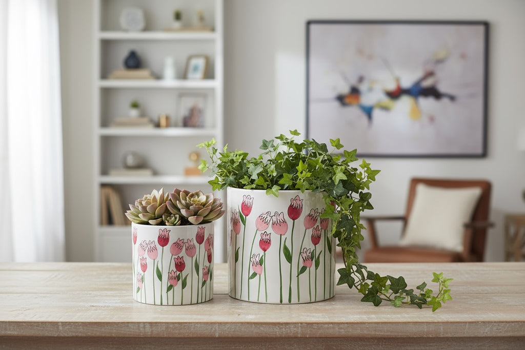 ROSY BLOOM PLANTER (SET OF 2)