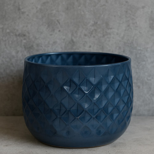 BLUE PATINA FINISH PLANTER