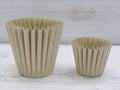 BEIGE COLOUR CERAMIC FINSH PLANTER/ VASE (SET OF 2)
